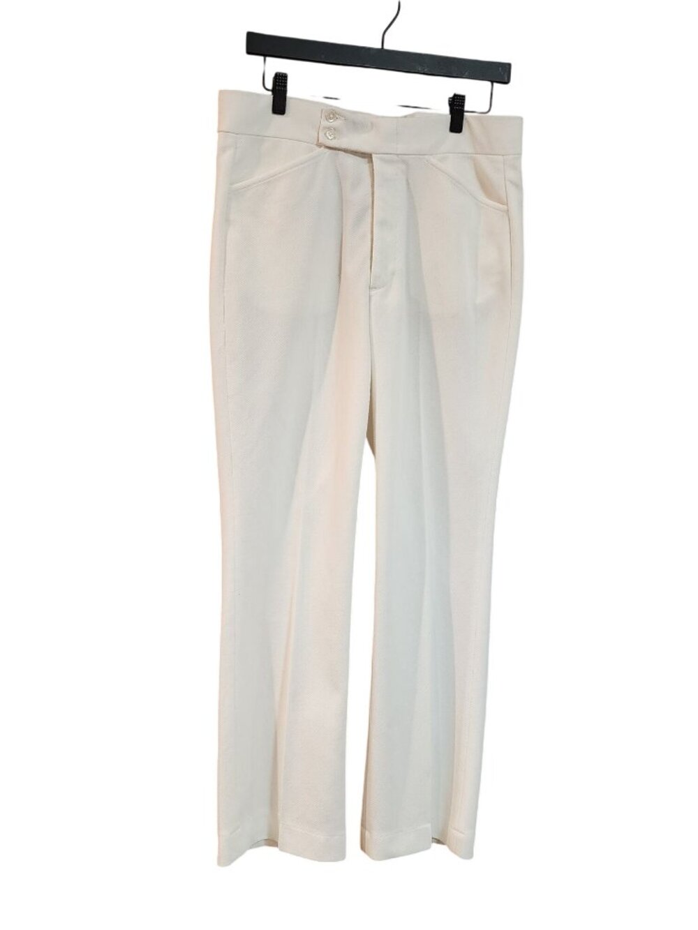 Vintage Farah 1970s Polyester Pants White Mens Size 34